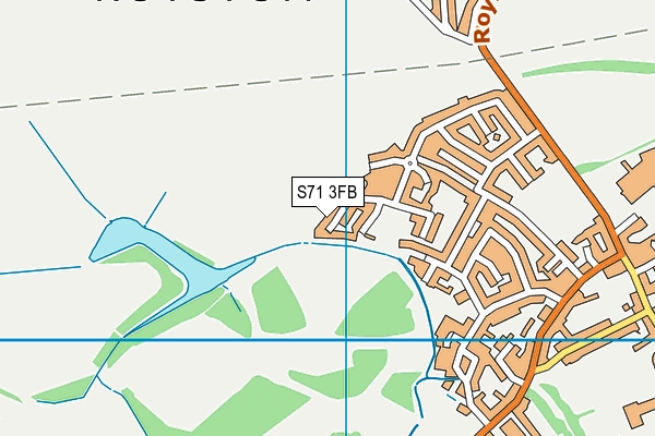 S71 3FB map - OS VectorMap District (Ordnance Survey)