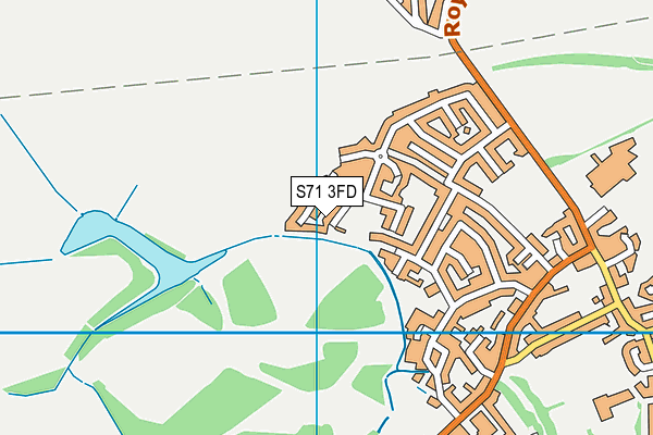 S71 3FD map - OS VectorMap District (Ordnance Survey)