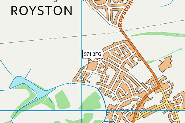 S71 3FG map - OS VectorMap District (Ordnance Survey)