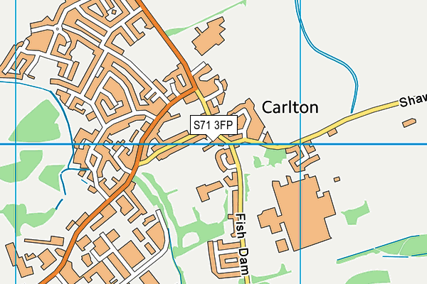 S71 3FP map - OS VectorMap District (Ordnance Survey)