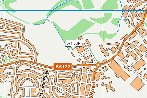 S71 3GN map - OS VectorMap District (Ordnance Survey)