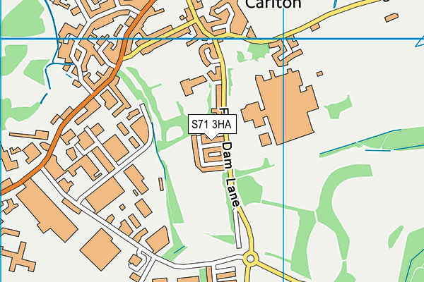 S71 3HA map - OS VectorMap District (Ordnance Survey)