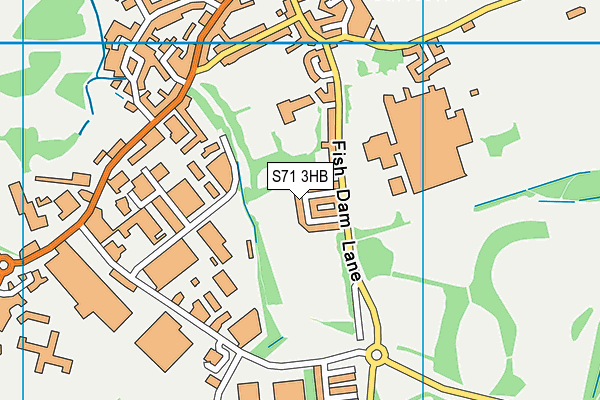 S71 3HB map - OS VectorMap District (Ordnance Survey)