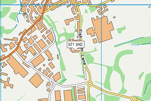 S71 3HD map - OS VectorMap District (Ordnance Survey)