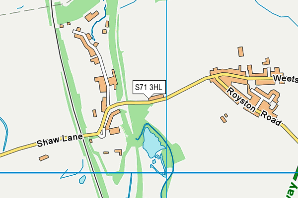 S71 3HL map - OS VectorMap District (Ordnance Survey)