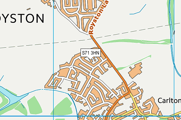 S71 3HN map - OS VectorMap District (Ordnance Survey)