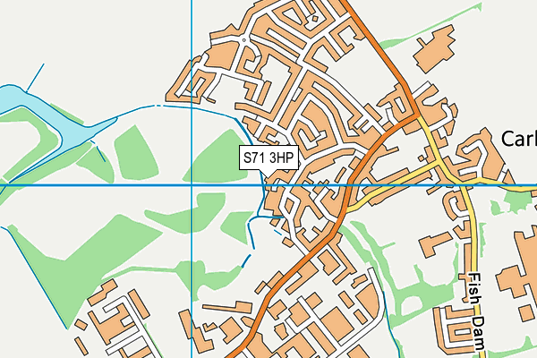 S71 3HP map - OS VectorMap District (Ordnance Survey)