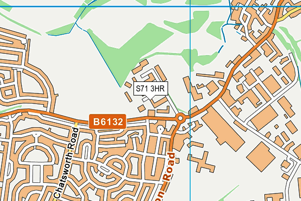 S71 3HR map - OS VectorMap District (Ordnance Survey)