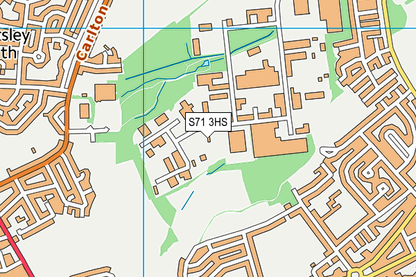 S71 3HS map - OS VectorMap District (Ordnance Survey)