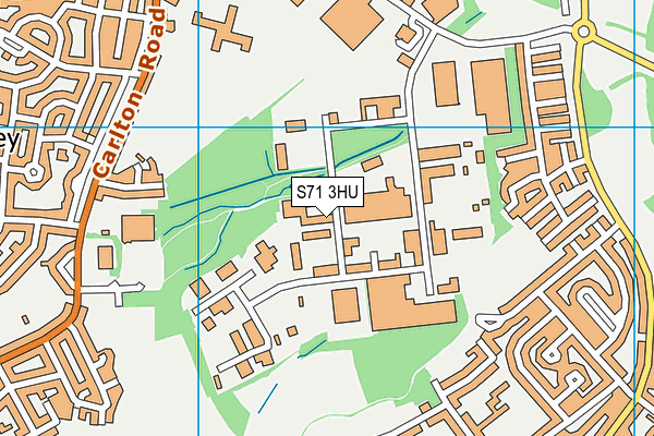 S71 3HU map - OS VectorMap District (Ordnance Survey)