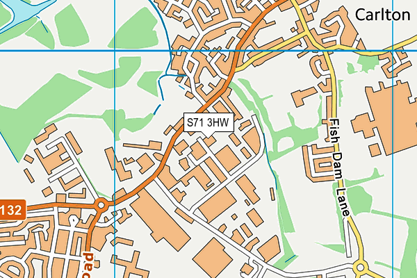 S71 3HW map - OS VectorMap District (Ordnance Survey)
