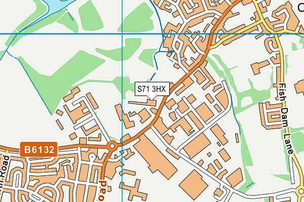 S71 3HX map - OS VectorMap District (Ordnance Survey)
