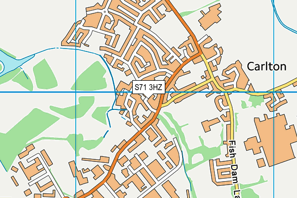 S71 3HZ map - OS VectorMap District (Ordnance Survey)