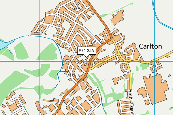 S71 3JA map - OS VectorMap District (Ordnance Survey)
