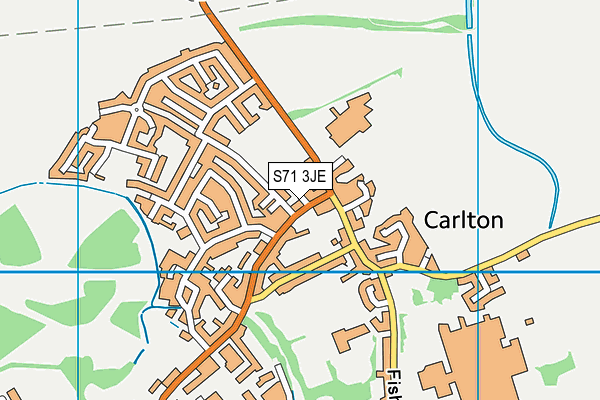 S71 3JE map - OS VectorMap District (Ordnance Survey)