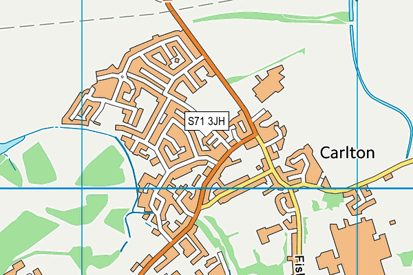 S71 3JH map - OS VectorMap District (Ordnance Survey)