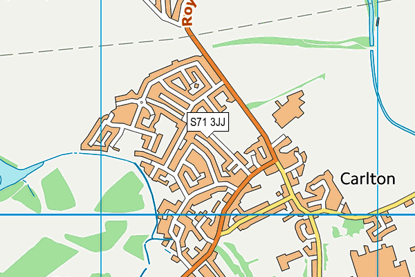 S71 3JJ map - OS VectorMap District (Ordnance Survey)