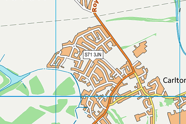 S71 3JN map - OS VectorMap District (Ordnance Survey)