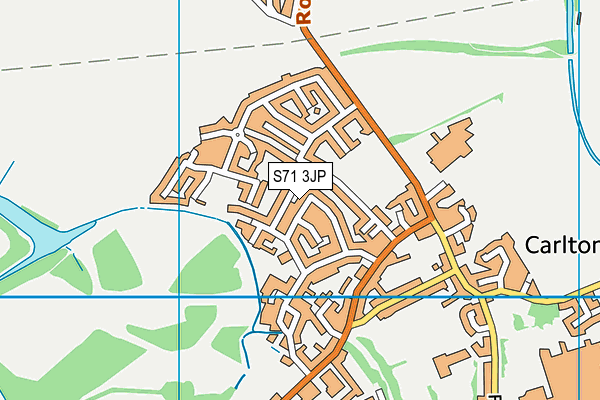 S71 3JP map - OS VectorMap District (Ordnance Survey)
