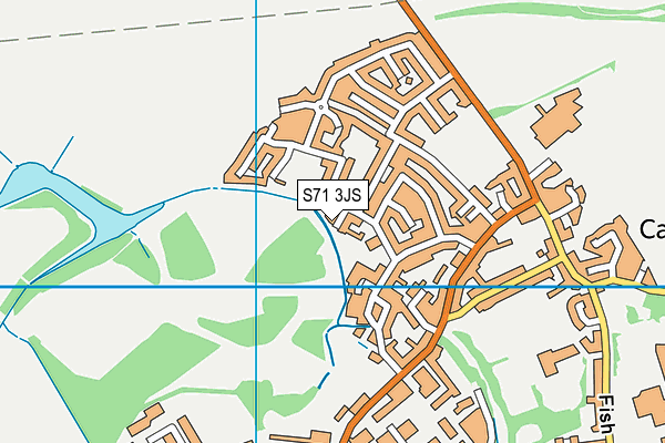 S71 3JS map - OS VectorMap District (Ordnance Survey)