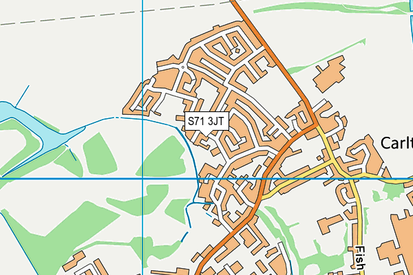 S71 3JT map - OS VectorMap District (Ordnance Survey)