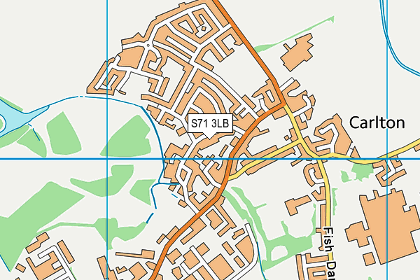 S71 3LB map - OS VectorMap District (Ordnance Survey)