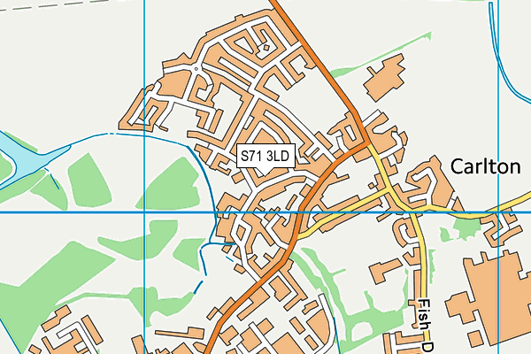 S71 3LD map - OS VectorMap District (Ordnance Survey)