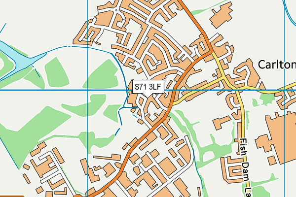 S71 3LF map - OS VectorMap District (Ordnance Survey)