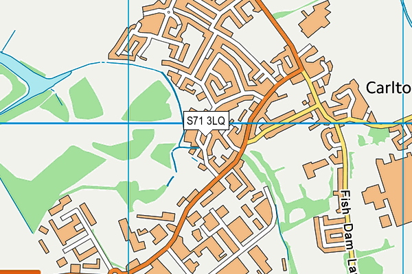 S71 3LQ map - OS VectorMap District (Ordnance Survey)
