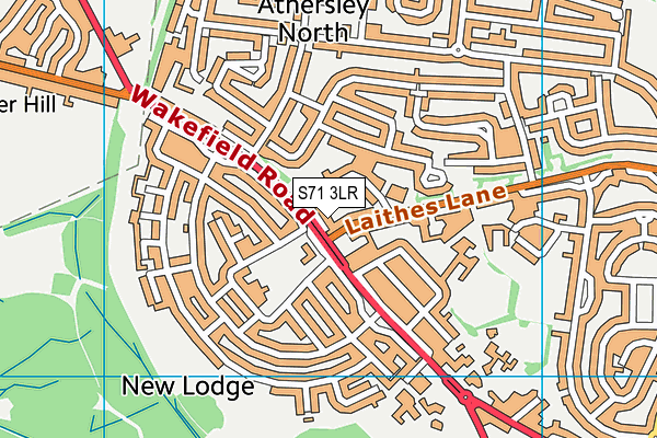 S71 3LR map - OS VectorMap District (Ordnance Survey)