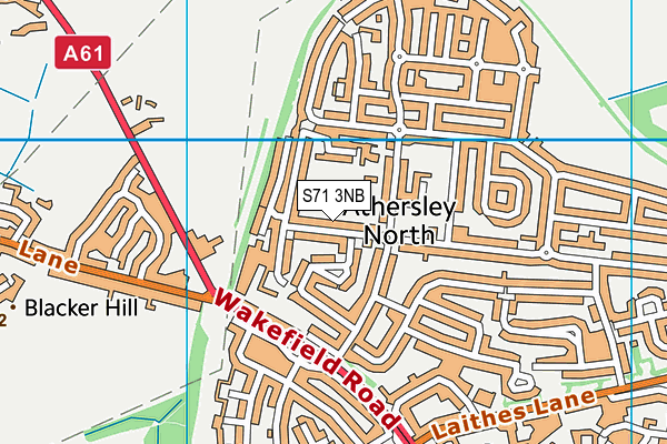 Athersley North Primary School map (S71 3NB) - OS VectorMap District (Ordnance Survey)