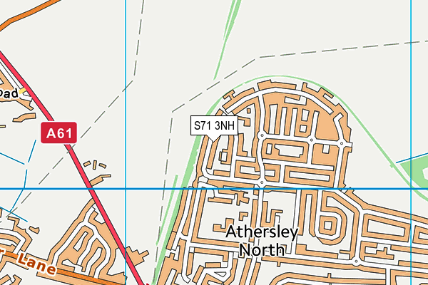 S71 3NH map - OS VectorMap District (Ordnance Survey)