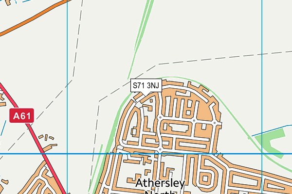 S71 3NJ map - OS VectorMap District (Ordnance Survey)