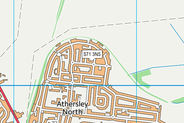 S71 3NS map - OS VectorMap District (Ordnance Survey)