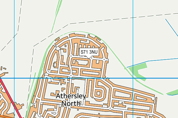S71 3NU map - OS VectorMap District (Ordnance Survey)