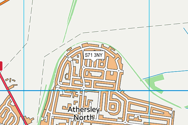 S71 3NY map - OS VectorMap District (Ordnance Survey)