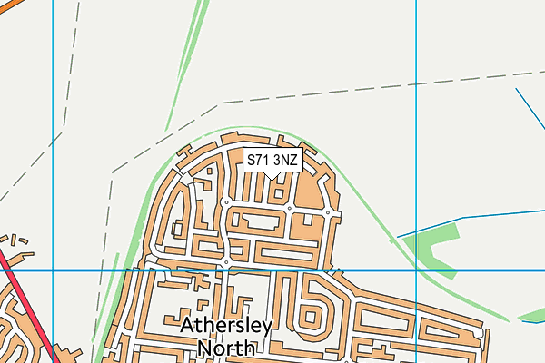 S71 3NZ map - OS VectorMap District (Ordnance Survey)