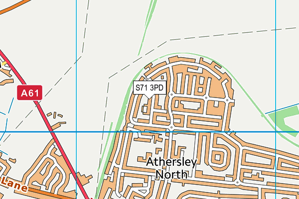 S71 3PD map - OS VectorMap District (Ordnance Survey)