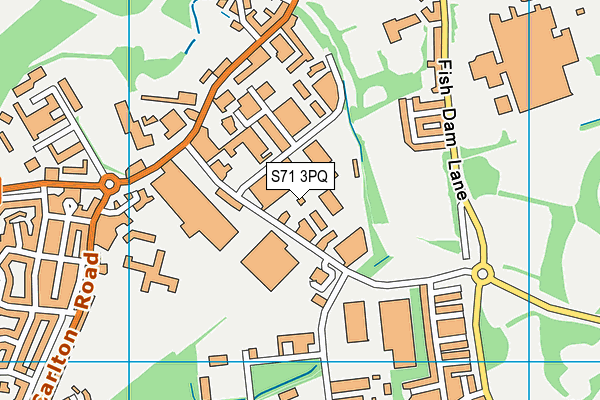 S71 3PQ map - OS VectorMap District (Ordnance Survey)