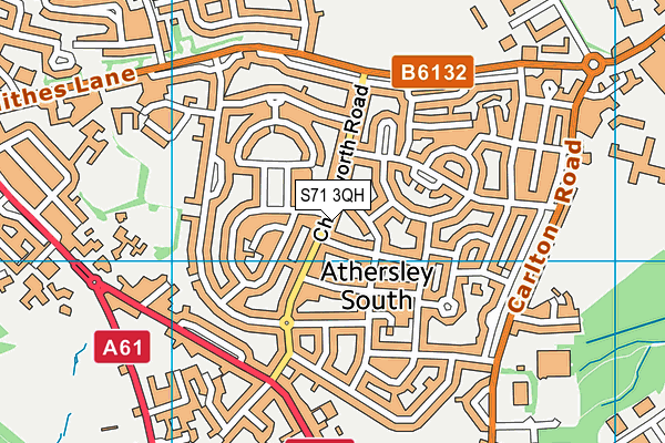 S71 3QH map - OS VectorMap District (Ordnance Survey)