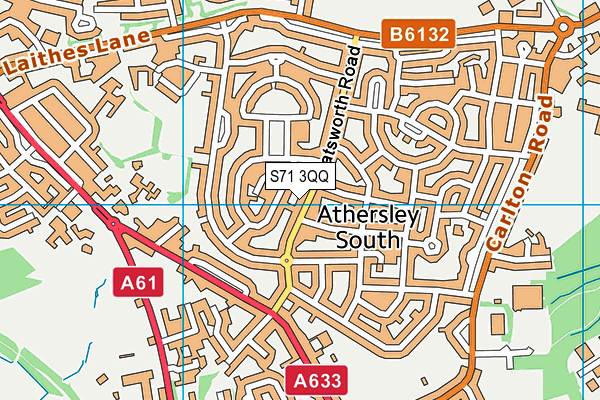 S71 3QQ map - OS VectorMap District (Ordnance Survey)