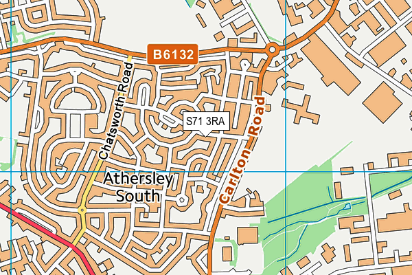 S71 3RA map - OS VectorMap District (Ordnance Survey)