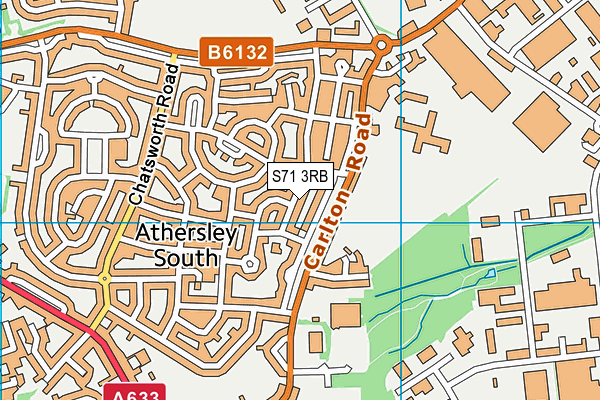 S71 3RB map - OS VectorMap District (Ordnance Survey)