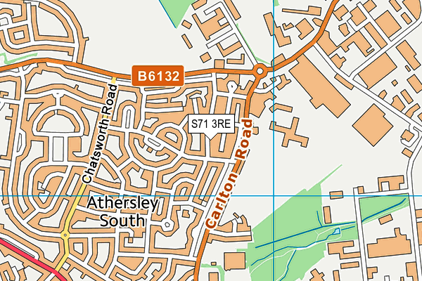 S71 3RE map - OS VectorMap District (Ordnance Survey)