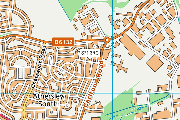 S71 3RG map - OS VectorMap District (Ordnance Survey)