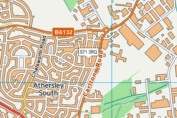 S71 3RQ map - OS VectorMap District (Ordnance Survey)