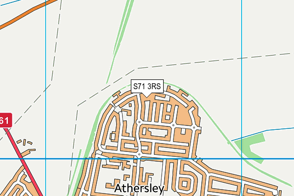 S71 3RS map - OS VectorMap District (Ordnance Survey)