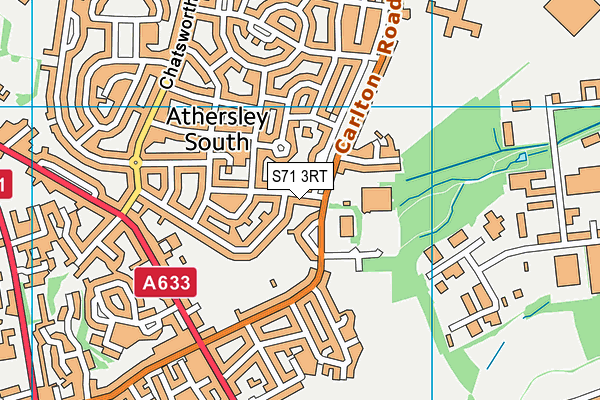 S71 3RT map - OS VectorMap District (Ordnance Survey)