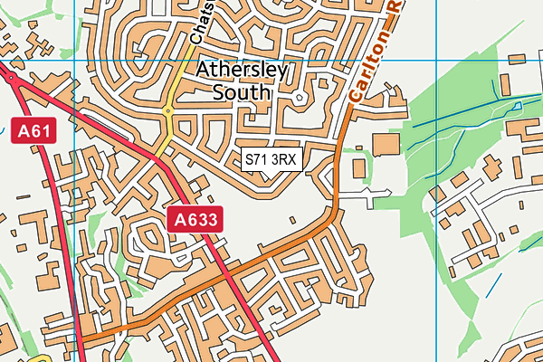 S71 3RX map - OS VectorMap District (Ordnance Survey)