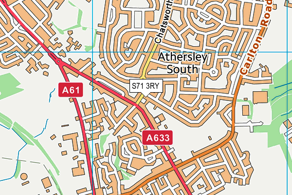 S71 3RY map - OS VectorMap District (Ordnance Survey)